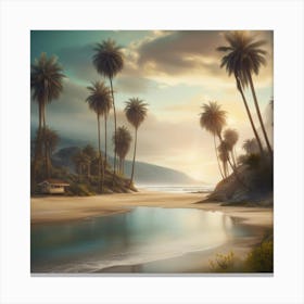 California Beach Canvas Print