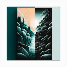 Abstract Landscape Painting Canvas Print