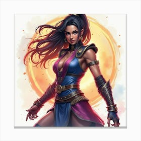 Mortal Kombat Ninja Fighter Concept Art (99) Canvas Print