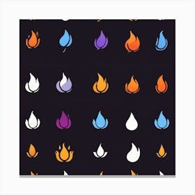 Fire Flames Art Print Canvas Print