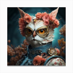 Steampunk Owl 1 Canvas Print