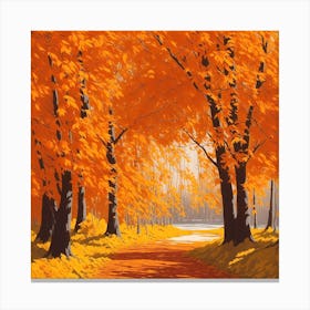 Autumn Path Canvas Print