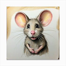 Rat Drawing Canvas Print