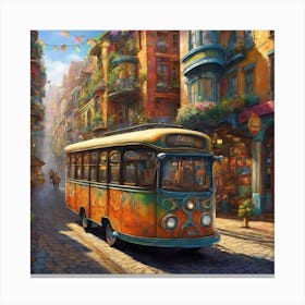 On the Trolley Canvas Print