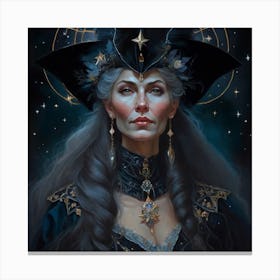 Witch In The Night Canvas Print