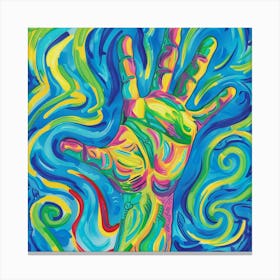 Colorful Hand Painting Canvas Print