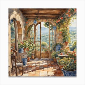 Tuscan Porch Canvas Print