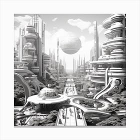 Futuristic City 20 Canvas Print