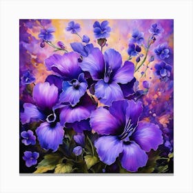 Purple Flowers 4 Canvas Print