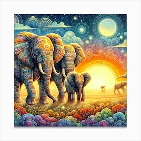 Wild Animal Illustration 284 Canvas Print