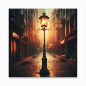 Street Lamp In The City Canvas Print