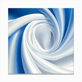 Blue And White Silk Canvas Print