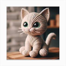 A kitten made of rope 2 Canvas Print
