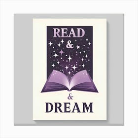 Read And Dream Poster Canvas Print