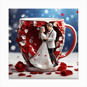 Couple In Love Coffee Mug Canvas Print