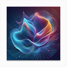 Abstract Fractal Rose Canvas Print