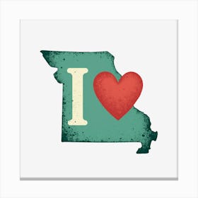 I Love Missouri Canvas Print