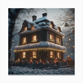 Christmas House 134 Canvas Print