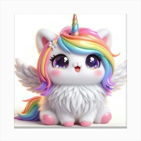 Unicorn Cat, caticorn 4 Canvas Print