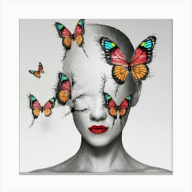 Butterfly Head 2 Canvas Print