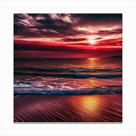 Sunset On The Beach 213 Canvas Print