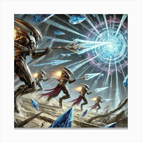 Crystal Lancers Disrupting Gravitational Fields Canvas Print