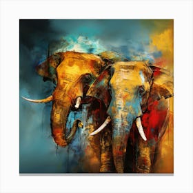 Elephants Canvas Art Canvas Print