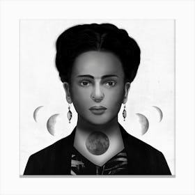 Frida Kahlo Eclipse Square Canvas Print
