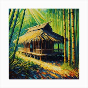 Bamboo Hut Canvas Print