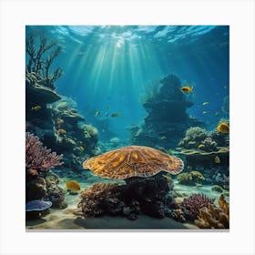 Ocean Reef Life Canvas Print