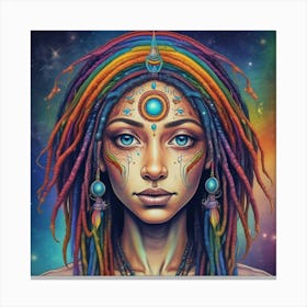 Psychedelic Woman Canvas Print