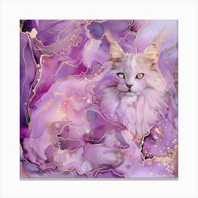 Marble Cat Canvas Print