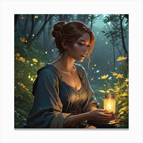 Fairy In The Forest 2 Canvas Print