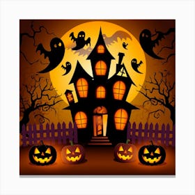 Halloween House Canvas Print