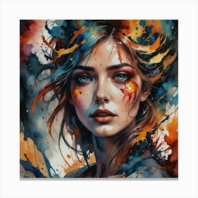 Splatter Girl Canvas Print