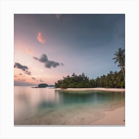 Sunset On A Tropical Island 1 Canvas Print