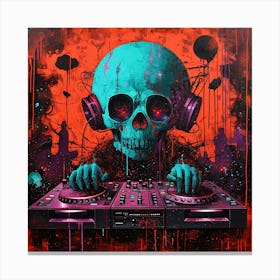 Dj Skull 1 Canvas Print