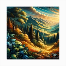 Sunset In The Mountains 6 Canvas Print