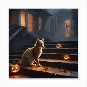 Halloween Cat 27 Canvas Print