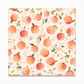 Peach Watercolor Canvas Print