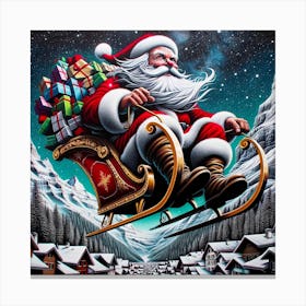 Santa Claus S Present Of Peace 13 Canvas Print