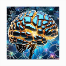 Brain In 3d Canvas Print