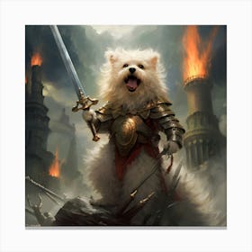 White Terrier Canvas Print