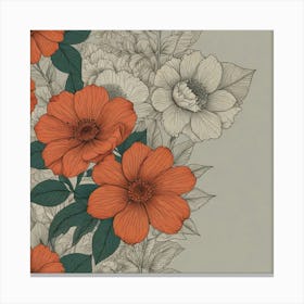 Orange Flowers Canvas Print