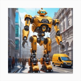 Robot City 5 Canvas Print