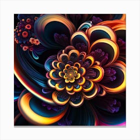 Abstract Flower Canvas Print