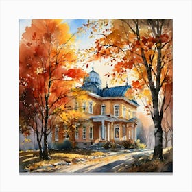 Autumn House Canvas Print