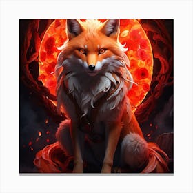 Fox Art Canvas Print