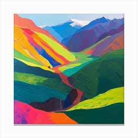 Abstract Travel Collection Kyrgyzstan 8 Canvas Print