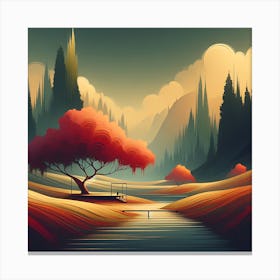 Landscape Painting 9 Canvas Print